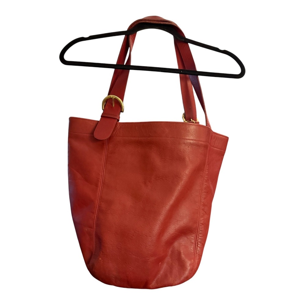 Vintage Coach 4082 Soho XL Tote Red Glove Tanned Leather USA Large Shoulder Bag
